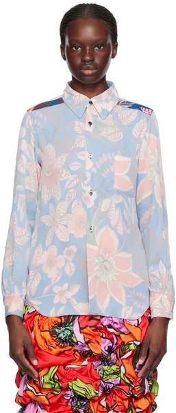 Синяя рубашка наизнанку Comme Des Garcons