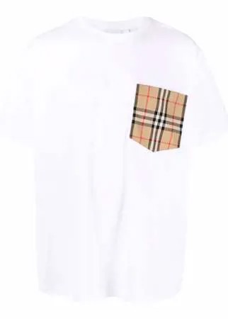 Burberry футболка с карманом в клетку Vintage Check