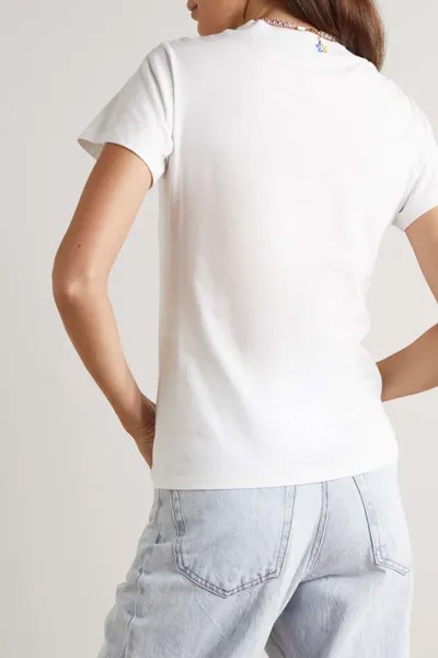 STELLA MCCARTNEY футболка из хлопкового джерси с принтом Dandelion, белый