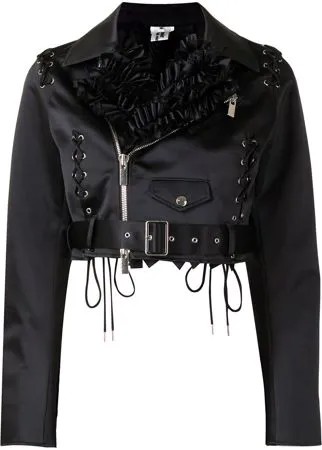 Comme Des Garçons Noir Kei Ninomiya байкерская куртка с оборками