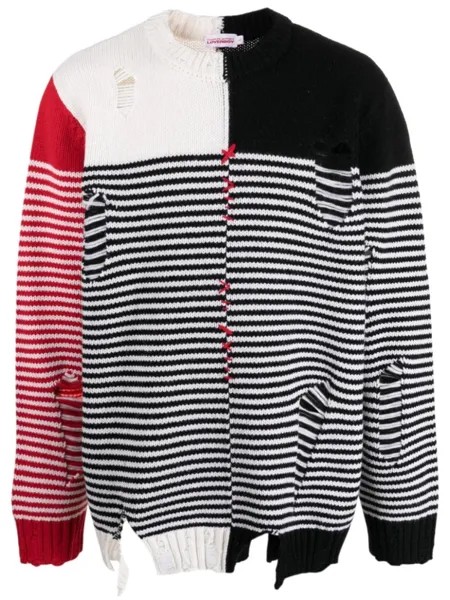 Charles Jeffrey Loverboy джемпер Mega Shred с эффектом потертости, черный