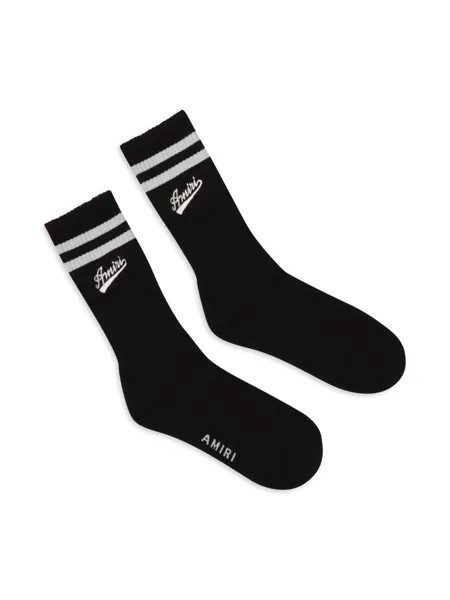 Университетские носки с логотипом Amiri, черный