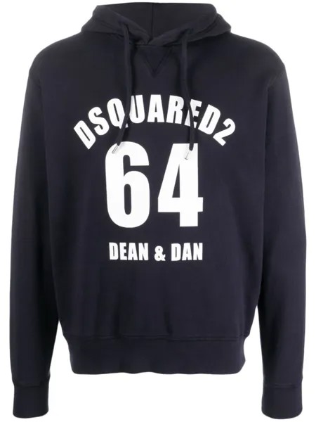Худи с логотипом Dsquared2, синий