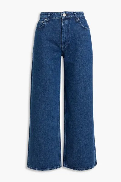 Укороченные широкие джинсы Andi с высокой посадкой RAG & BONE, синий