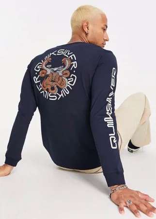 Темно-синий лонгслив Quiksilver Tamer Animals