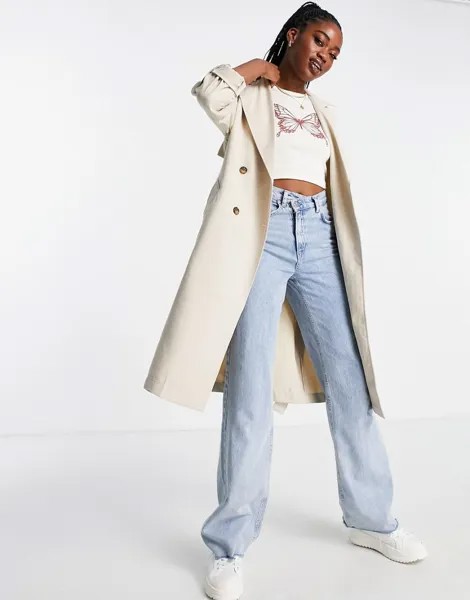 Тренч Stradivarius из светлого камня