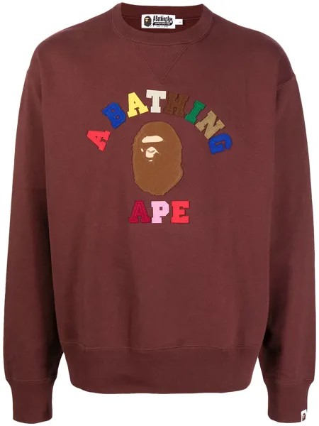 A BATHING APE® толстовка с вышитым логотипом