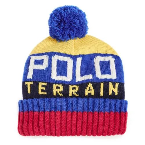 [PC0377-720] Мужская вязаная шапка Polo Ralph Lauren Polo Terrain в полоску