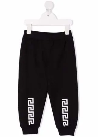 Versace Kids спортивные брюки с принтом Greek Keys
