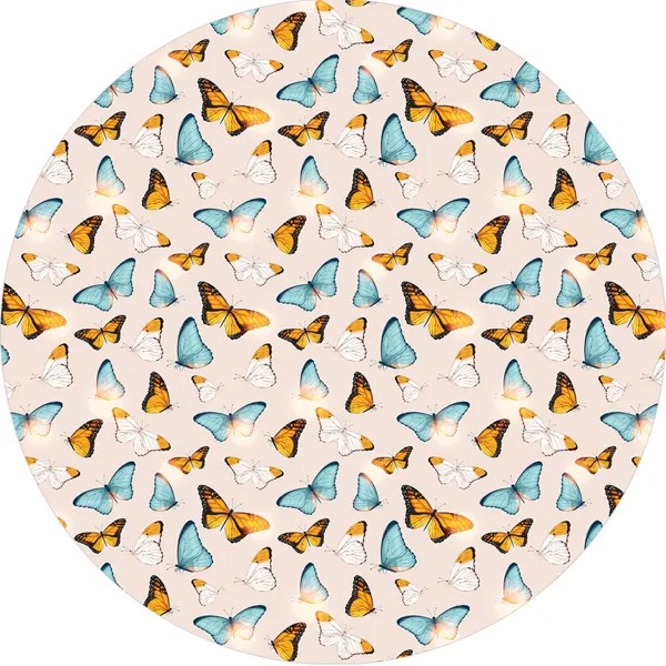 Парео женское JoyArty Порхающие бабочки бежевое, 150x150 см