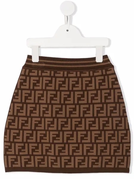 Fendi Kids юбка с узором FF