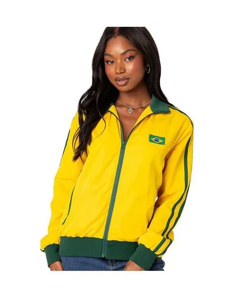 Женская спортивная куртка оверсайз Бразилия Edikted, желтый