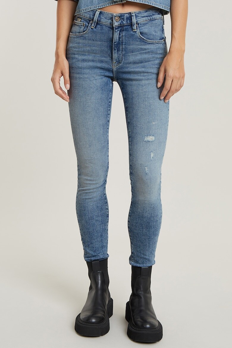 Джинсы скинни 3301 с эффектом потертости G-Star Raw, синий