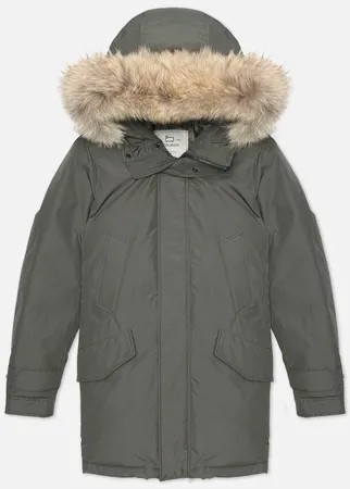 Мужская куртка парка Woolrich Polar High Collar Fur, цвет серый, размер M