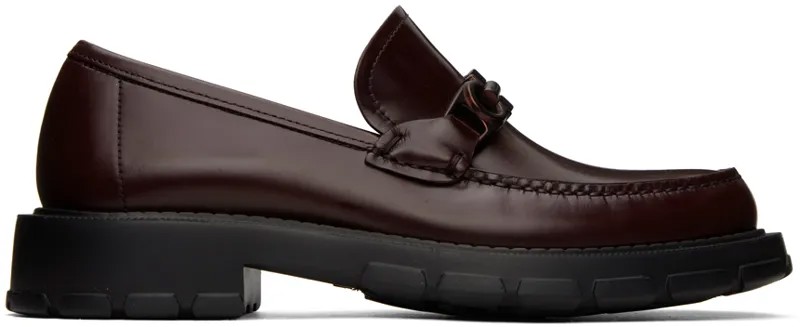Бордовые лоферы Gancini Ferragamo
