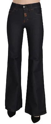 GALLIANO Jeans Синие расклешенные широкие джинсовые брюки с высокой талией s. W24 Рекомендуемая розничная цена 500 долларов США