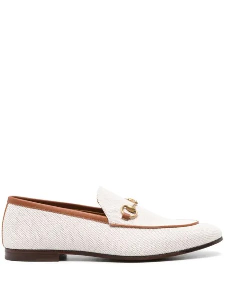 Gucci лоферы с пряжкой Horsebit, белый