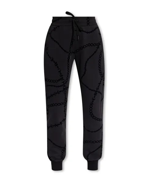 Спортивные брюки с узором Versace Jeans Couture, черный