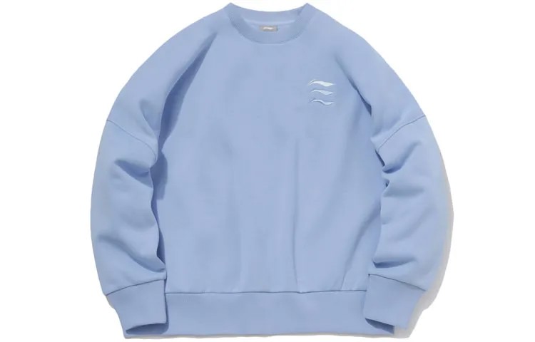 Спортивная модная коллекция свитшот женский цветной синий Lining
