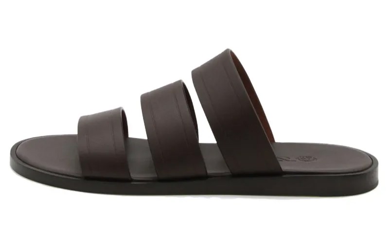 Шлепанцы мужские коричневые Loro Piana