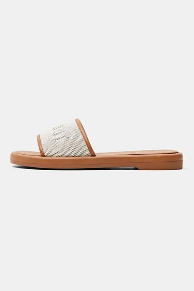 Тапочки с логотипом Esprit, коричневый