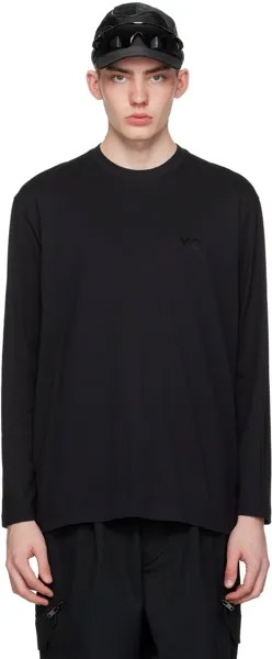 Черная свободная футболка с длинным рукавом Y-3