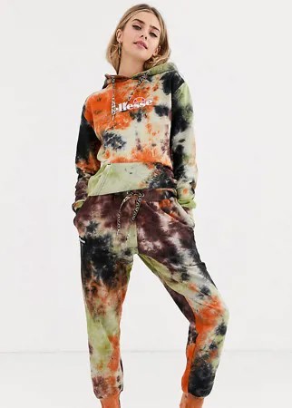 Спортивные брюки с принтом тай-дай Ellesse-Оранжевый