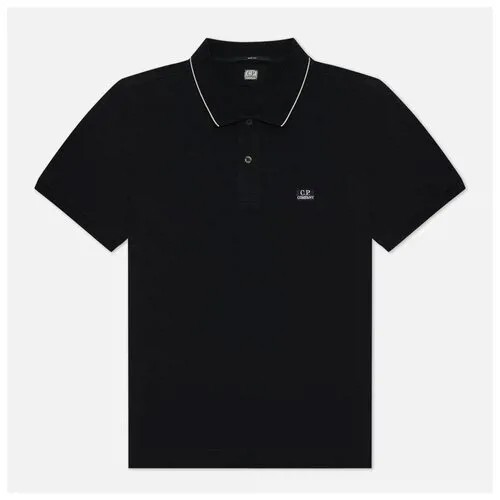 Мужское поло C.P. Company Stretch Piquet Slim Fit чёрный , Размер S