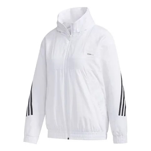 Куртка нео алфавитный принт цветной блок спортивная куртка с капюшоном белая Adidas, белый