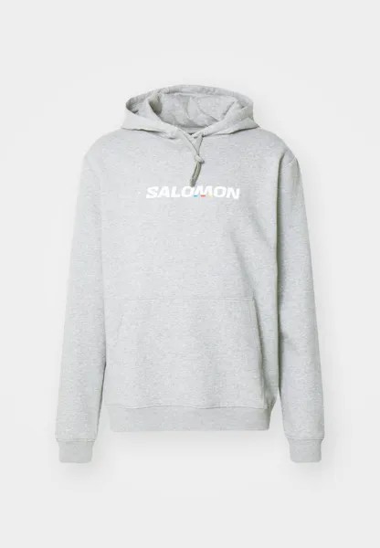 Толстовка с капюшоном LOGO HOODIE UNISEX Salomon, серый
