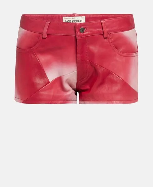 Кожаные шорты Zadig&Voltaire, темно-красный
