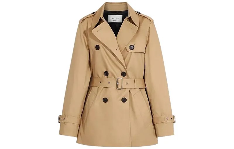 Женский тренч COACH, цвет Khaki