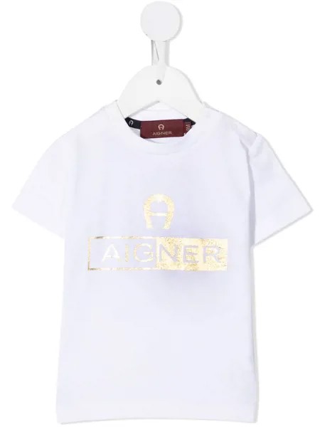 Aigner Kids футболка с логотипом