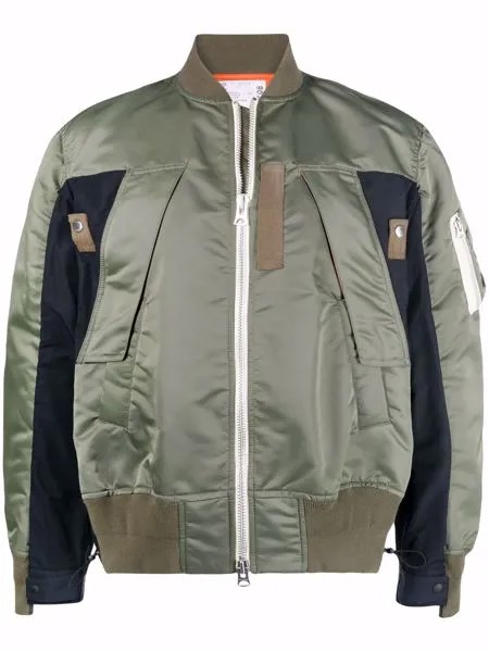 Sacai бомбер со вставками