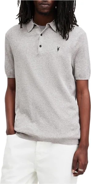 Поло AllSaints Aubrey Short Sleeve Polo, цвет Grey Marl