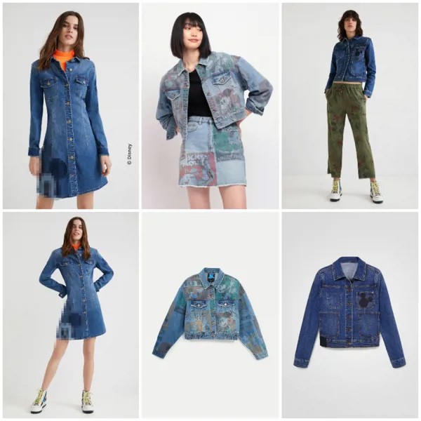 Международная торговля, испанская desigual, женская модная джинсовая куртка в стиле ретро, короткий жакет с потертым принтом, популярный тренд