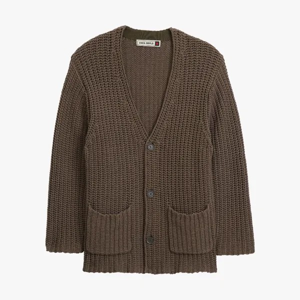 Кардиган Zara Knt 12, коричневый