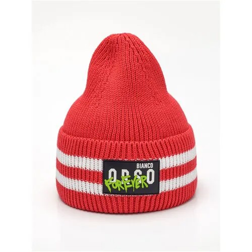 Шапка бини Orso Bianco, размер 50-52, красный