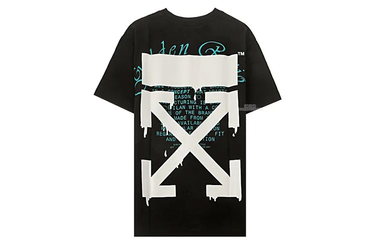 Футболка с коротким рукавом Dripping Arrows, цвет черный Off-White