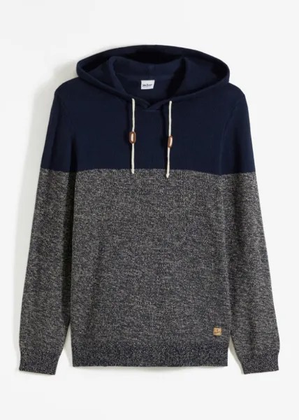 Пуловер с капюшоном John Baner Jeanswear, синий