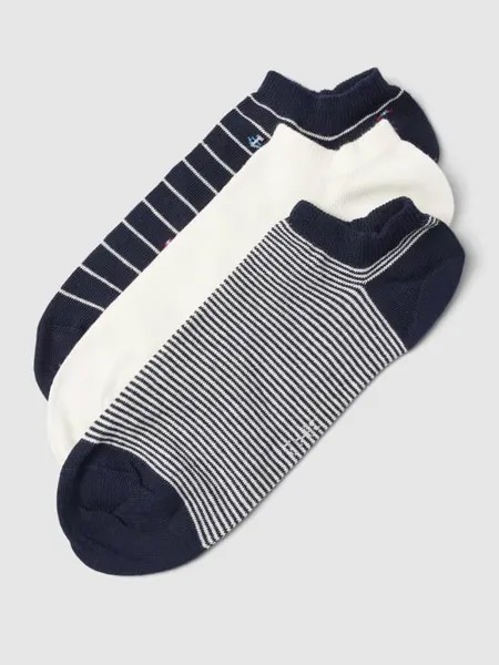 Носки-кроссовки с эластичным наполнением, в упаковке 3 шт Tom Tailor, темно-синий