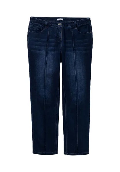 Джинсы с защипами sheego, цвет Dark Blue Denim