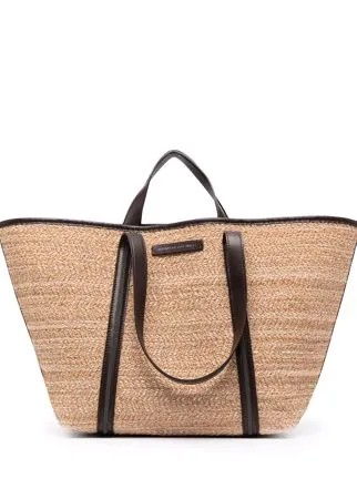 Brunello Cucinelli сумка-тоут из рафии