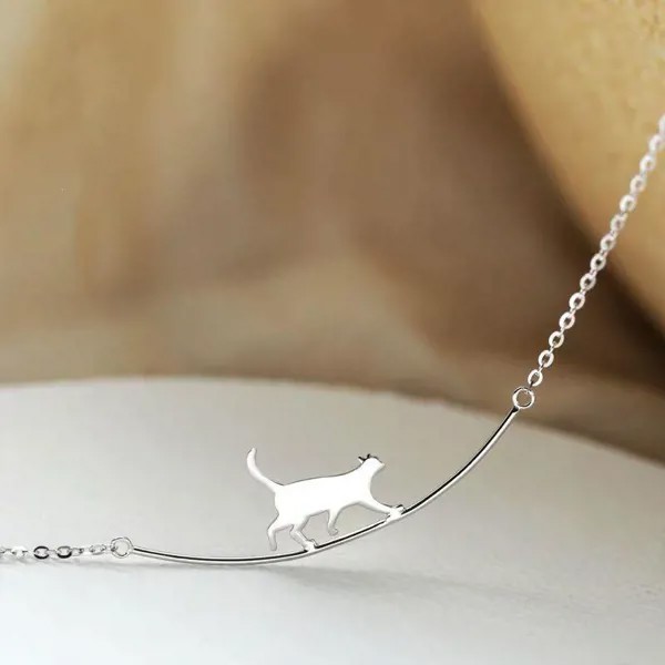 Элегантный серебристый цвет ожерелье кошки женщины модный ключик цепочка ожерелье свадебная вечеринка ювелирные изделия юбилей подарки