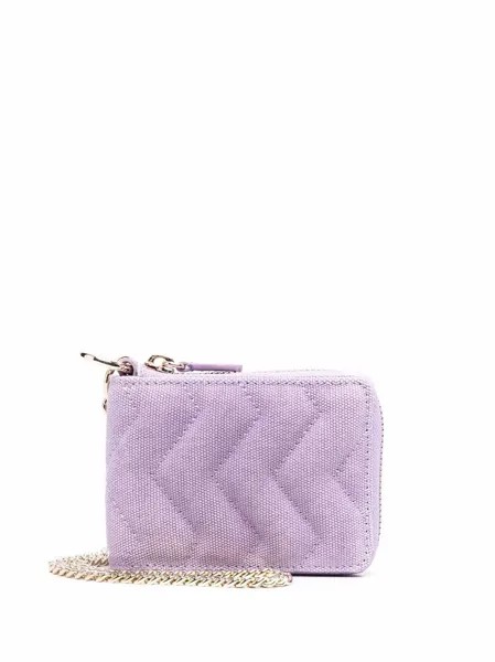 SANDRO quilted zip-around wallet