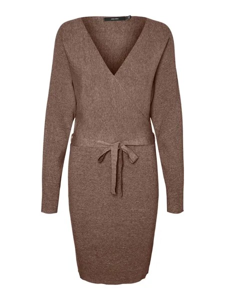 Вязанное платье Vero Moda Holly Rem, пестрый коричневый