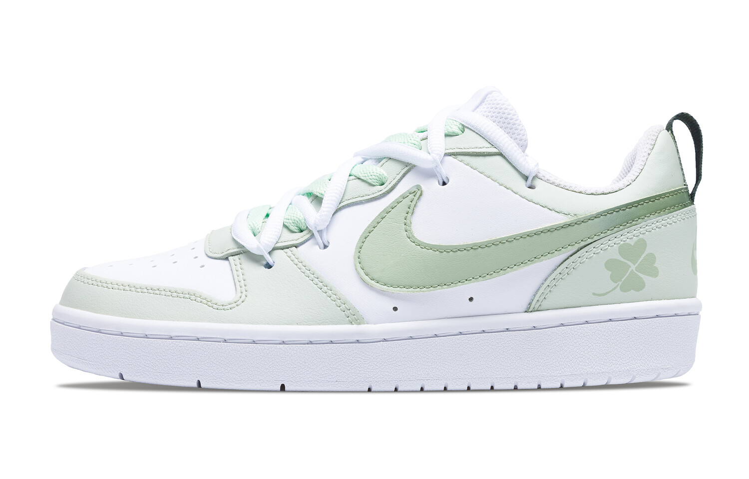 Кроссовки Nike Court Borough Skateboarding Shoes Women's Low-top Green/White, светло-зеленый