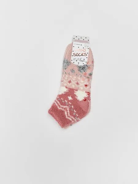 Женские домашние носки с рисунком, 2 пары LCW DREAM, сушеная роза