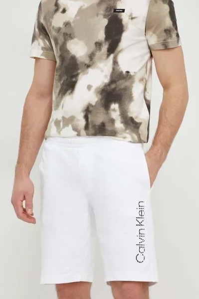 Хлопковые шорты Calvin Klein, белый