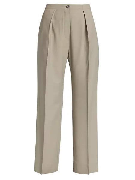Жаккардовые брюки Pernille с узором «в елочку» Acne Studios, серый
